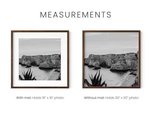 Walnut Oak Wood 20x20 Picture Frames (3 Count)