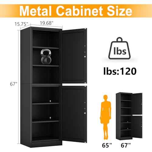 Metal Locker Tall Narrow Storage Cabinet