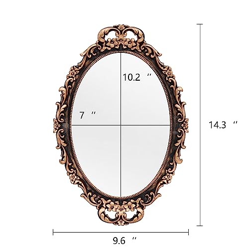 Vintage Decorative Gold Framed Mirror (2 Count)