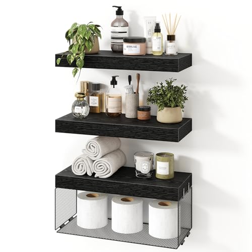 Bathroom Floating Shelves for Wall (3 Count)