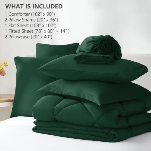 King Size Comforter Set Emerald Green