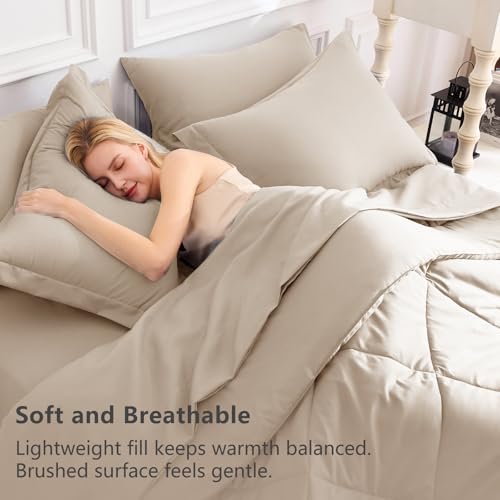 Queen Comforter Set with Sheets Wheat