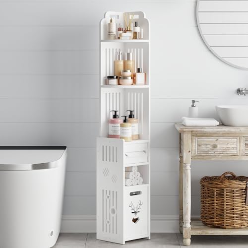 Tall Narrow Bathroom Storage Shelf