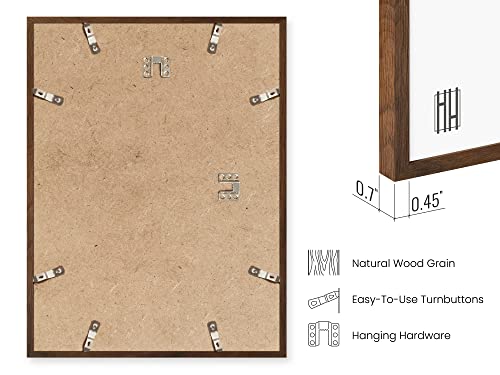 Walnut Wood Picture Frame Set of 3 (3 Count)