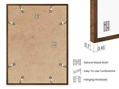 Standalone Walnut Oak Frame Set of 6 (6 Count)