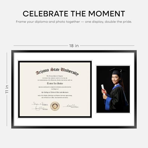 11x18 Black Diploma Frame (3 Count)