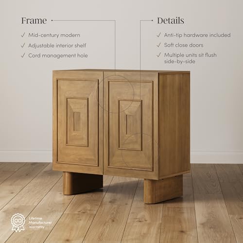 Austin Mid Century Modern Kitchen Cabinet (3 Count)
