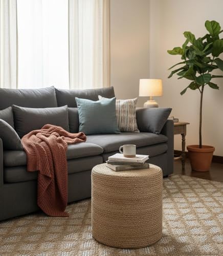 Jute Pouf Ottoman