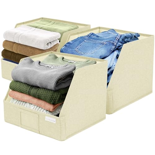 Open Front Trapezoid Closet Bins (3 Count)