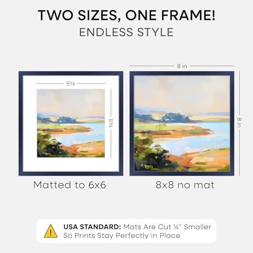8x8 Blue Picture Frame