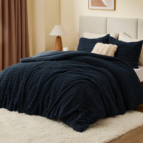 Faux Fur Queen Comforter Set