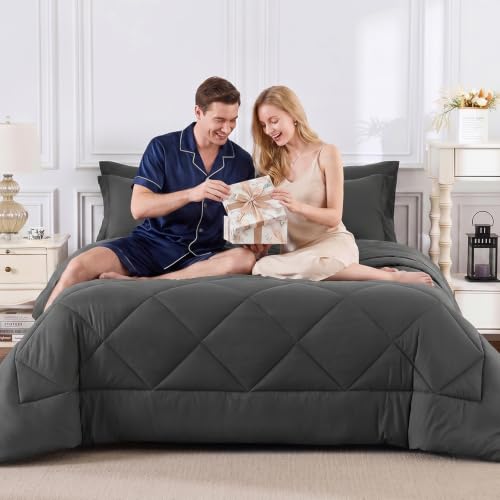 Full Size Comforter Sets Dark Grey