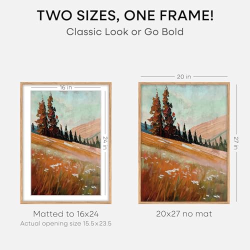 20x27 Natural Oak Picture Frame