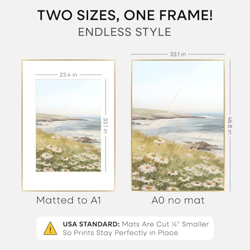 A0 Gold Poster Frame
