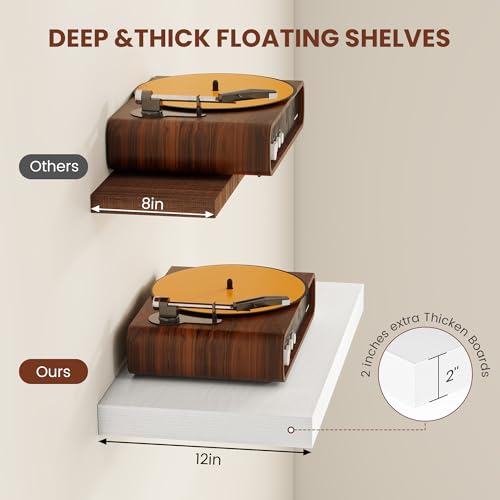 Square Floating Shelves 12x12” Set of 2 (2 Count)
