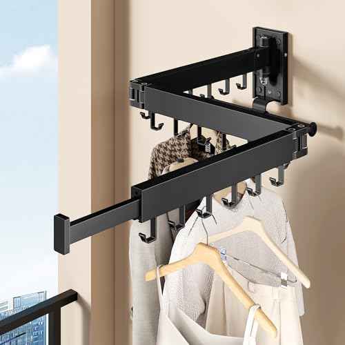 Wall Mounted Collapsible Clothes Drying Rack