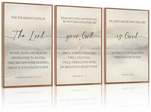 Christian Scripture Framed Wall Art Set of 3