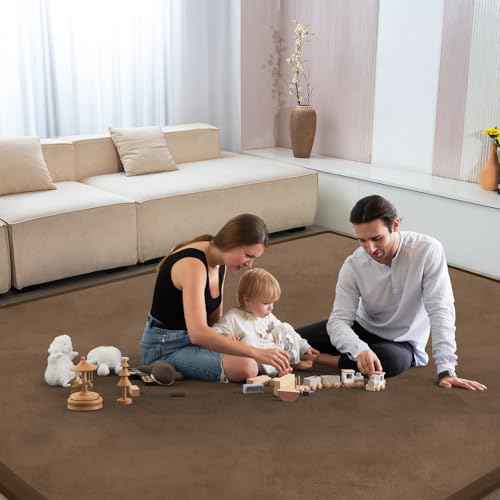 Baby Play Mat for Floor Nursery Rug Muscle Mat Area Rug Playroom Rug 59"x59" Playpen Mat Elastic Foam 1.3" Thick Crawling Mat for Babies