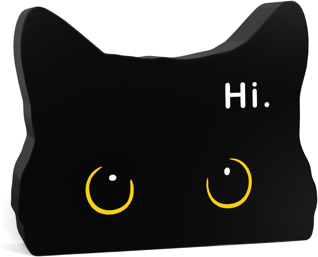 Black Cat Funny Home Bathroom Acrylic Decor Sign Black Cat Decor Cat Bathroom Decor Cat Decor for Home Bathroom Living Room Cat Lover Gifts For Women Men