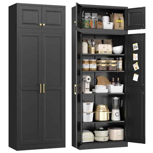 86.6" Kitchen Pantry Cabinet