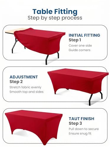 Spandex Table Cloth 2 Pack [8FT (2 Count)