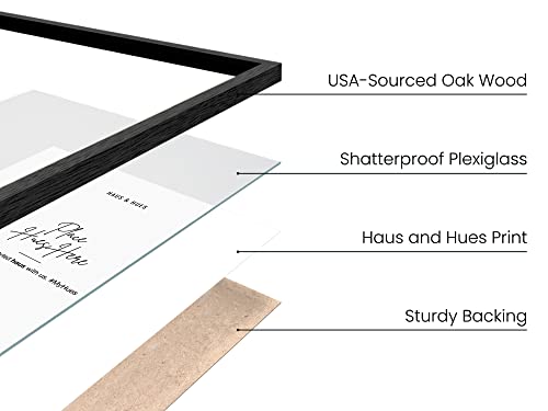 Standalone Black Oak Frames Set of 9