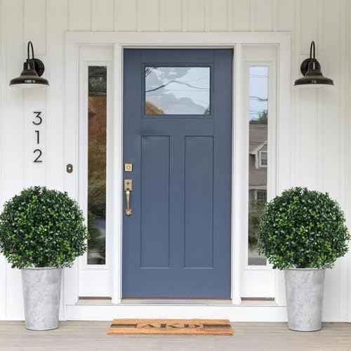 2 Pack UV Resistant Artificial Boxwood Plants Outdoor Topiary (2 Count)