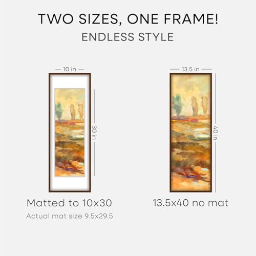 13.5x40 Brown Oak Picture Frame (2 Count)