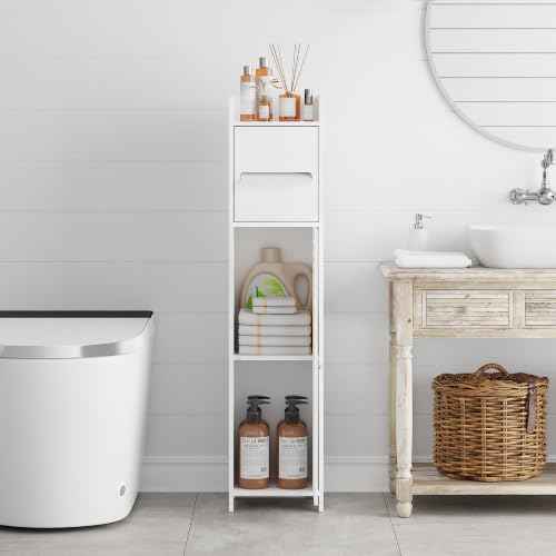 Slim Narrow Bathroom Storage Cabinet