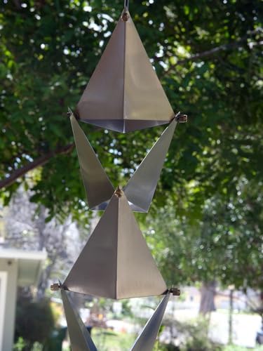 Nutshell Stores Origami Rain Chain - Stainless Steel - 17 Feet