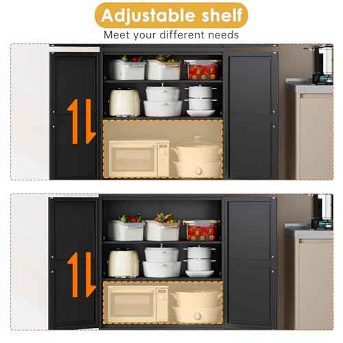 75" Tall Metal Kitchen Pantry Storage Cabinet
