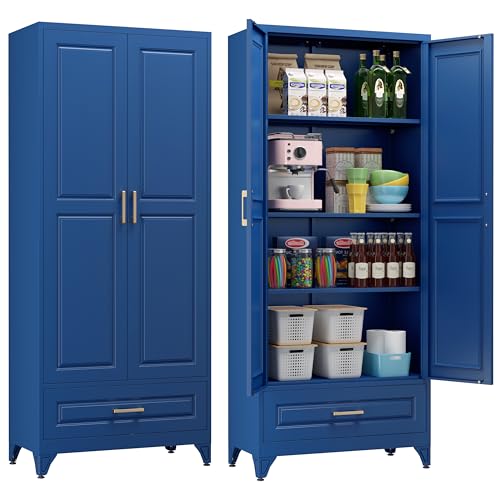75" Tall Metal Kitchen Pantry Cabinet