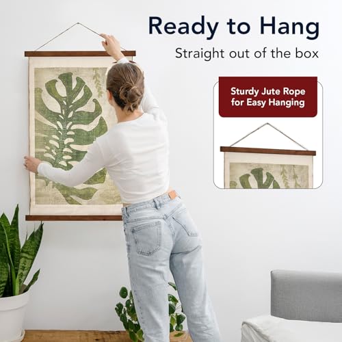 Botanical Monstera Leaf Canvas Wall Tapestry