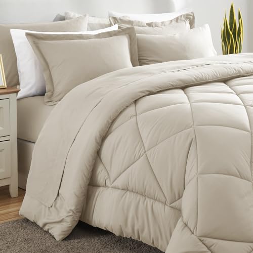 King Size Comforter Set Oatmeal