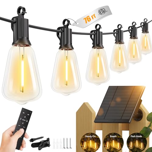 76FT Solar String Lights Outdoor