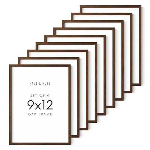 Walnut Wood 9x12 Picture Frames (9 Count)