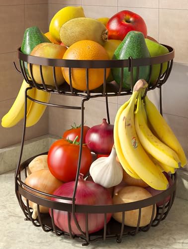 2 Tier Fruit Bowl for Kitchen Counter