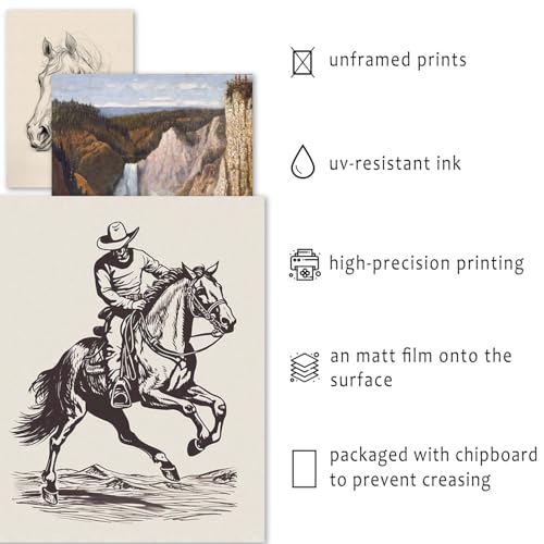 16 PCS Western Wall Art Decor (16 Count)