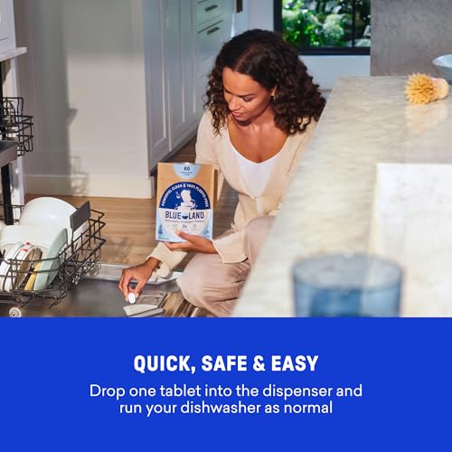 100% Plastic Free Dishwasher Detergent Tablets Set (60 Count)