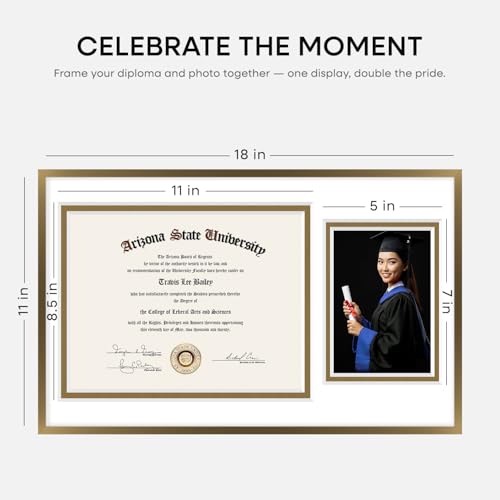 11x18 Bronze Diploma Frame