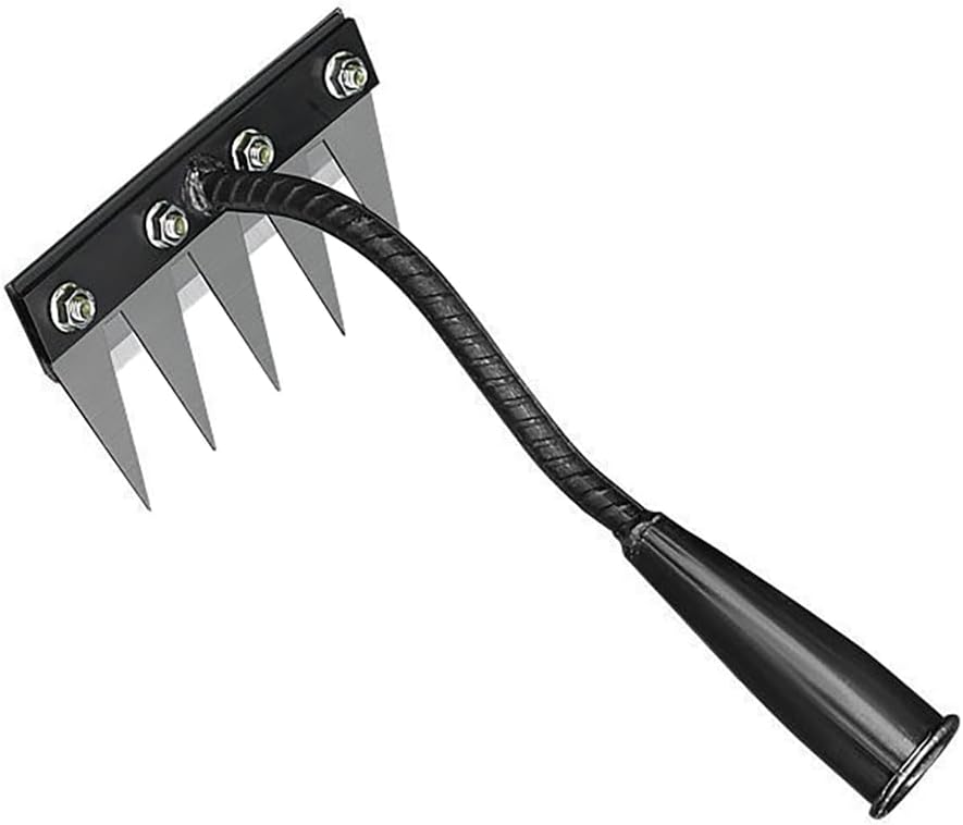 Gardening Hand Weeder Puller Tool, Manual Weeder with Detachable Blade Weeder Puller Tool,High-Carbon Steel Weed Removal Tool for Farm Lawn Garden, 5/6/7/8 Teeth Sizes (5 Teeth)