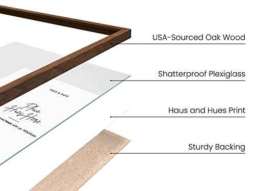 Standalone Walnut Oak Frame Set of 6 (6 Count)