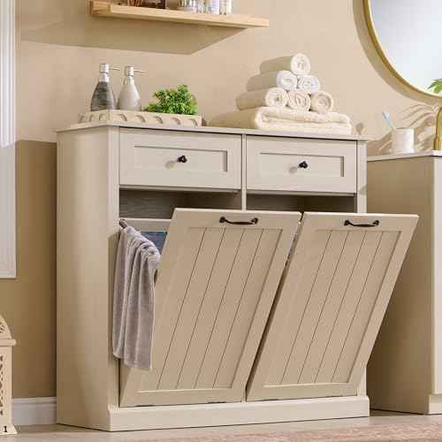 Double Tilt Out Laundry Hamper Cabinet