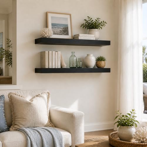 Floating Shelves 3 inch Thick for Wall Set of 2