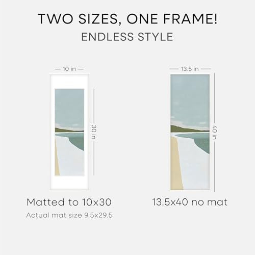 13.5x40 White Oak Picture Frame (2 Count)