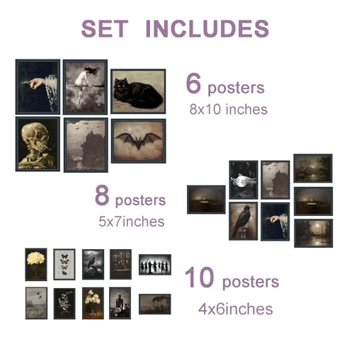 Gothic Home Decor Edge Witch Wall Art (24 Count)