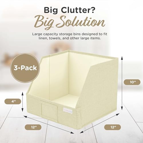 Open Front Trapezoid Closet Bins (3 Count)