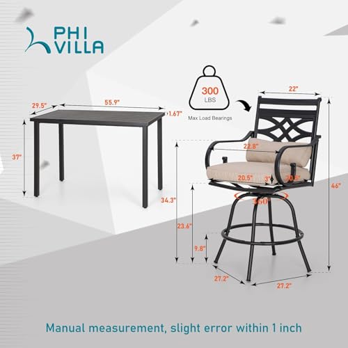 Patio Bar Set 5 PCS