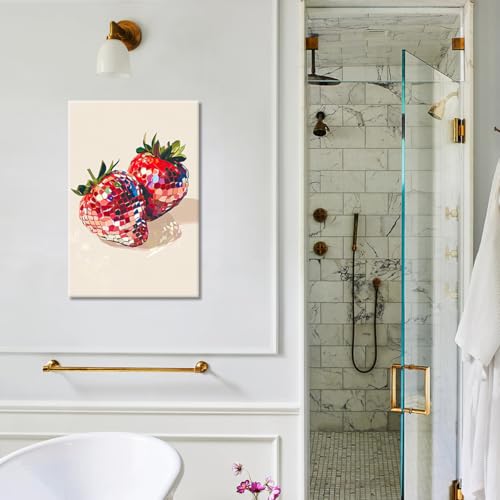 Funky Red Strawberry Disco Wall Art