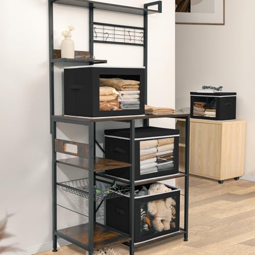 Large Storage Bins with Lids (6 Count)